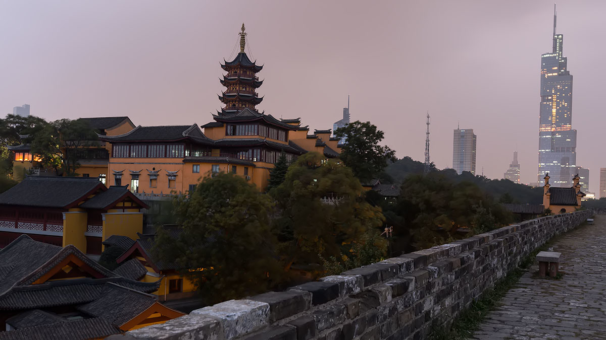 竹院秋风 南京历史文化积淀与现代风光的完美融合